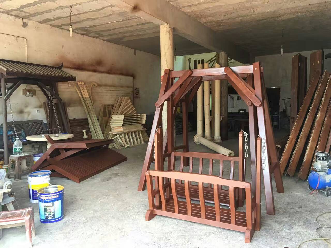 长沙防腐木秋千 长沙防腐木秋千